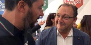 Raffaele Riga con Matteo Salvini