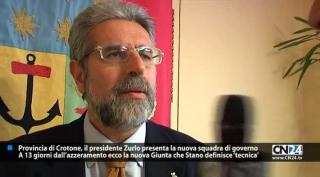 Provincia di Crotone, il presidente Zurlo presenta la nuova squadra di governo