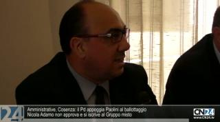Amministrative, Cosenza: il Pd appoggia Paolini al ballottaggio
