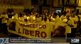 Motta San Giovanni, in migliaia per chiedere la liberazione di Francesco Azzarà