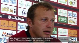 Bwin, Reggina: Breda predica attenzione contro la Juve Stabia