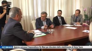 Salerno convoca l’imprenditore De Masi per discutere dello stabilimento di Gioia Tauro