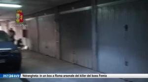 ‘Ndrangheta: in un box a Roma arsenale del killer del boss Femia