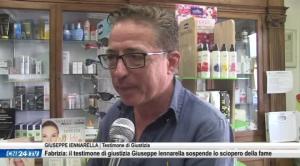 Fabrizia: il testimone di giustizia Iennarella sospende lo sciopero della fame