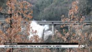 Salerno-Reggio Calabria: demoliti i viadotti “Italia” e “Carpineta”