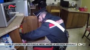 Dodici ore di lavoro per 350 euro al mese, anche la violenza sessuale: 5 arresti